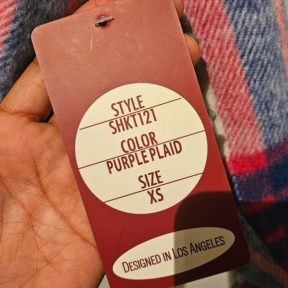 Miss Posh Outerwear Crop Jacket Purple & Blue - Picture 6 of 8